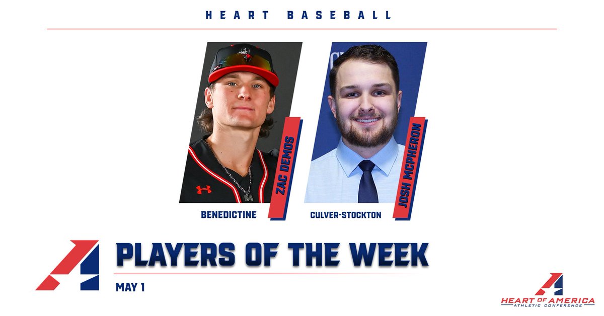 ⚾️, McPheron of <a href="/CSCWildcats/">C-SC Wildcats</a> and Demos of <a href="/ravenathletics/">Raven Athletics</a> Earn Final Heart Baseball Player of the Week awards of 2023!

heart.prestosports.com/sports/bsb/202…