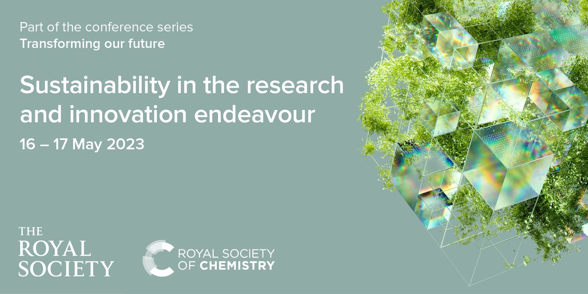 Register to join our upcoming #TransformingOurFuture conference with <a href="/RoySocChem/">Royal Society of Chemistry</a> on sustainability in research and innovation online, and explore the possibilities for enhancing the environmental sustainablilty of R&amp;I across scientific disciplines: royalsociety.org/science-events…