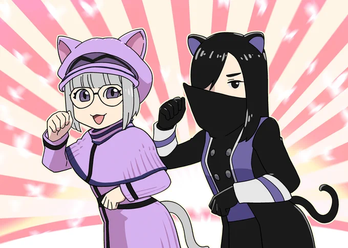 「ニャ」の要素を強化したモルフォーニャちゃんと付き合いのいい王様。  #キングオージャー