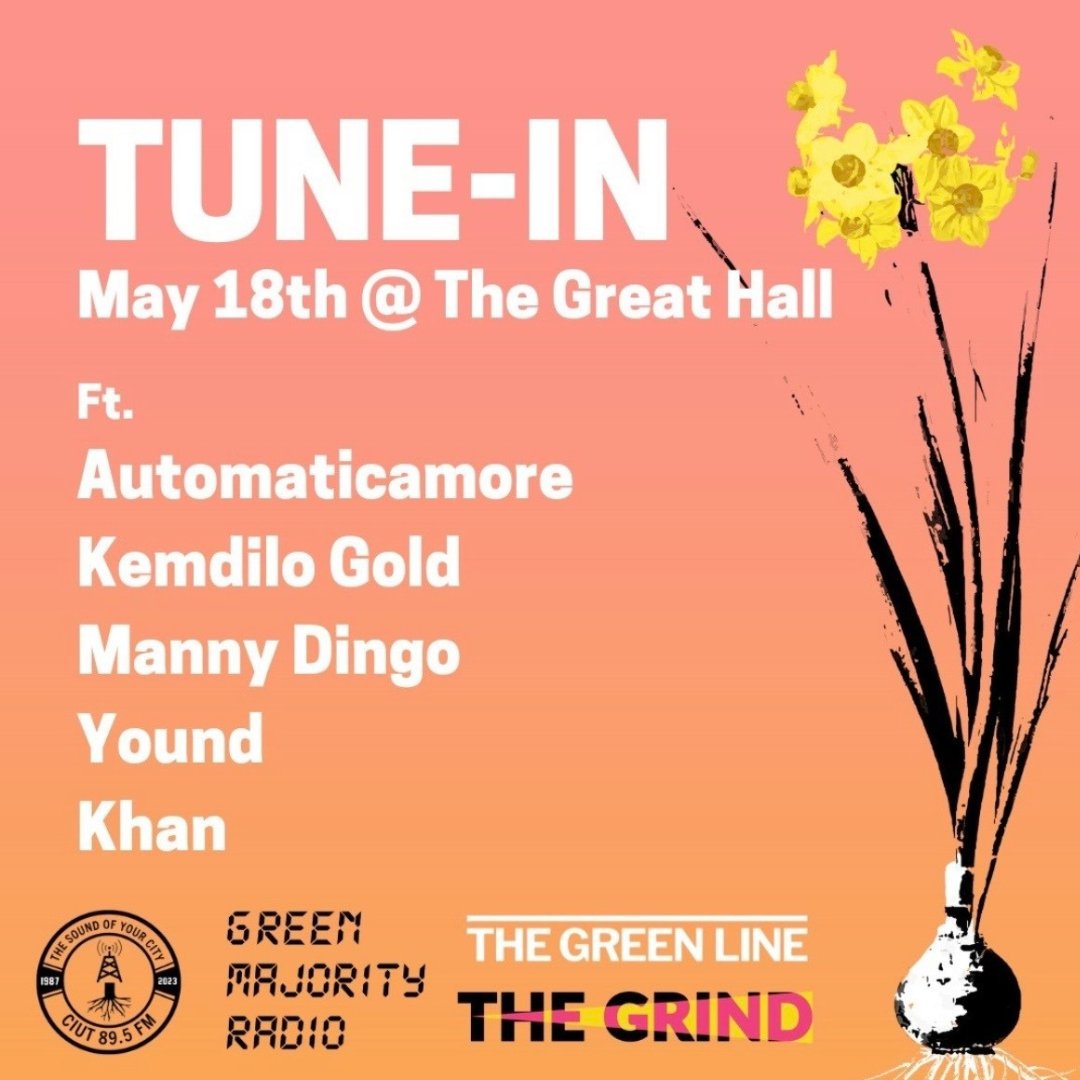 csiTO's tweet photo. What does a better #Toronto look like for you? On May 18, join #CSIMember @greenmajority for Tune-In, a night of finding joy in music, art, and community focused on the Toronto we could become.

Get your tickets: https://t.co/1YLY2zgXnV

@TheGreenLineTO @CIUT895FM https://t.co/enl4KBSfuV