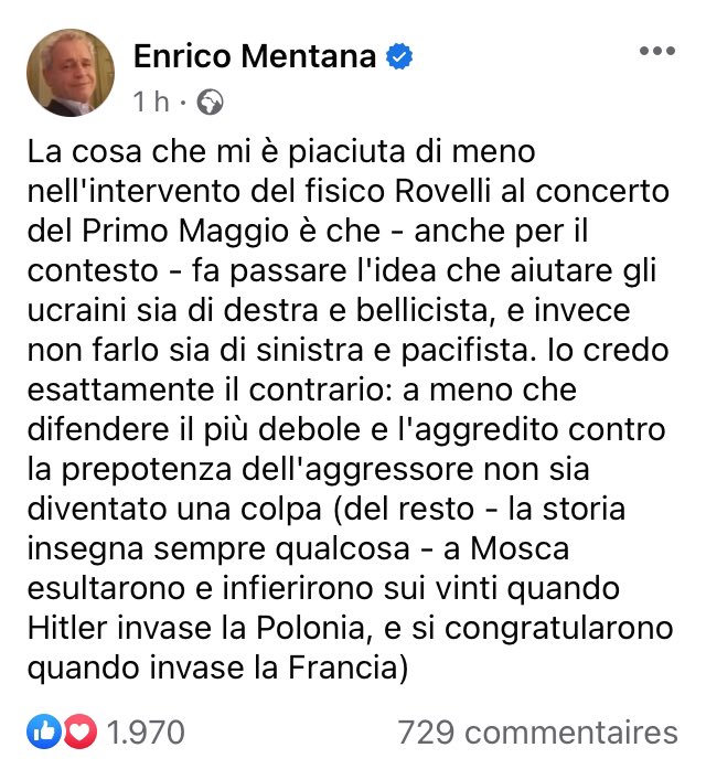 Repost on @facebook :
L'intervento del fisico #CarloRovelli al Concerto del #1maggio2023