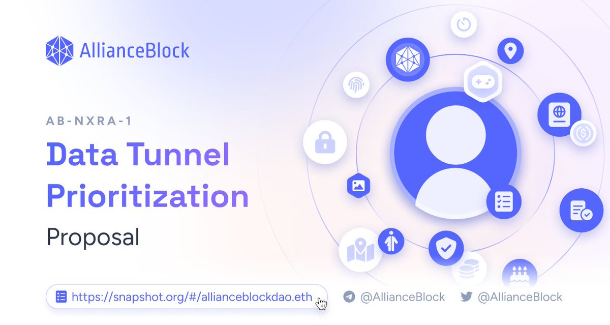 Nexera_Official's tweet photo. Exciting news! AllianceBlock Data Tunnel's initial proposal to the #DAO is now LIVE on Snapshot! 🎉 

Starting today, join us for a week-long voting process. Let's shape the future together!

🔗 Check AB-NXRA-1 here: https://t.co/7EUyg2ep7x https://t.co/s8RxIKdwHb