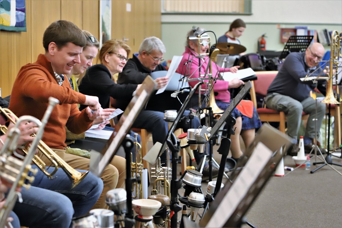 acltcc's tweet photo. @LouthWind 
Setting up and settling in for rehearsal - just two more to go before our concert at Tetney on the 12th May 😀 https://t.co/ivHt0WivjC