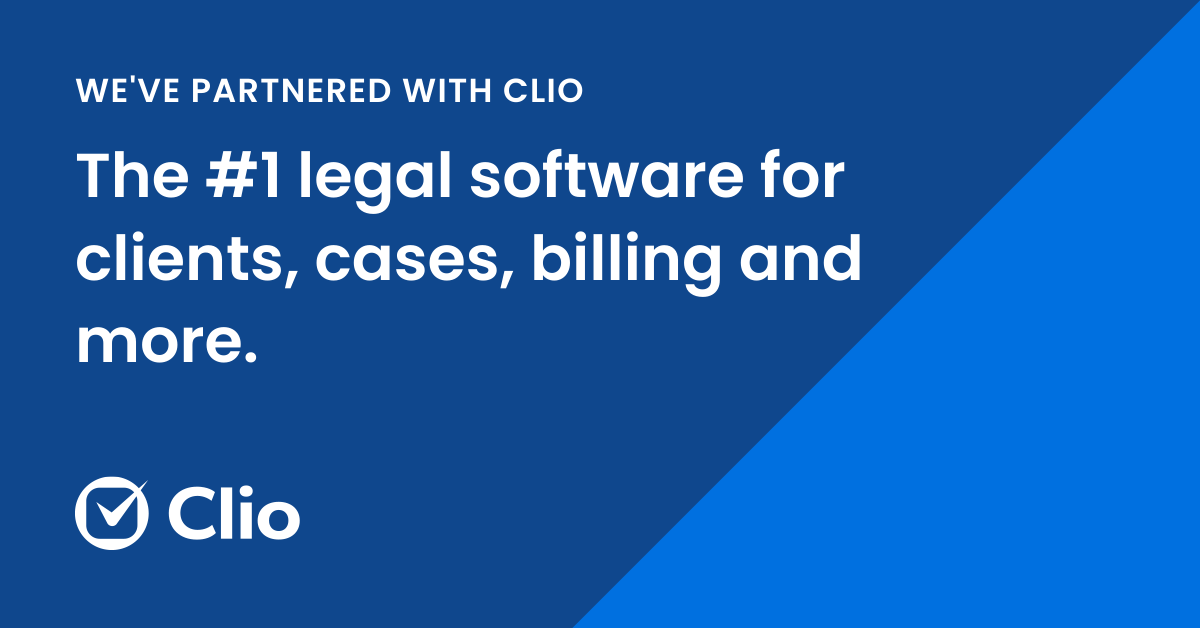 SimplifiedVA's tweet photo. We’ve partnered with Clio, the #1 legal software for clients, cases, billing, and more! Clio has everything you need to manage and grow your firm, including tools for: client intake, case management, document management, time and expense tracking, and a whole lot more. https://t.co/sKQbV8ukoY