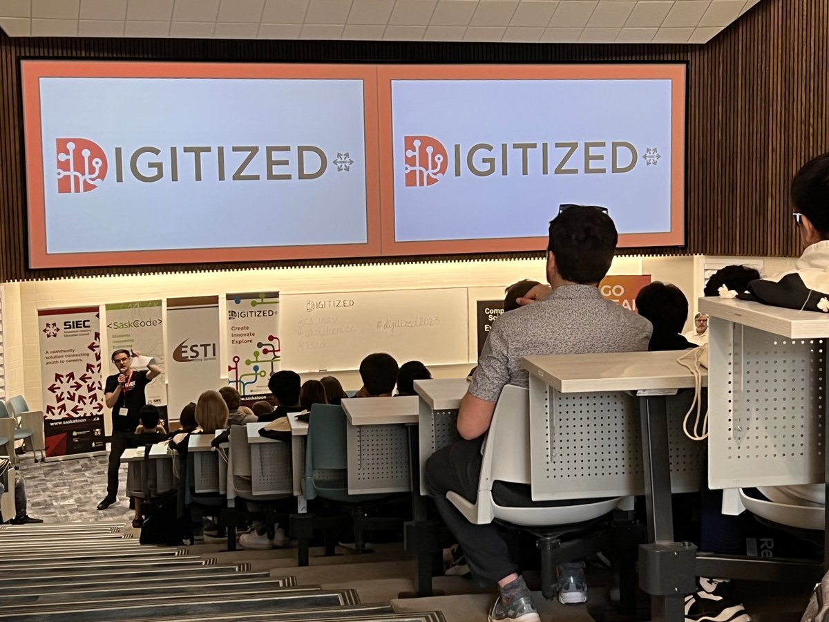 SaskCode's tweet image. DIGITIZED is finally here- along w 300 students, great presenters, workshops, and a whole lot of enthusiasm and awareness towards #technology and #tech-related careers #STEM #digitized2023
@CS_USASK @usask @saskatooniec