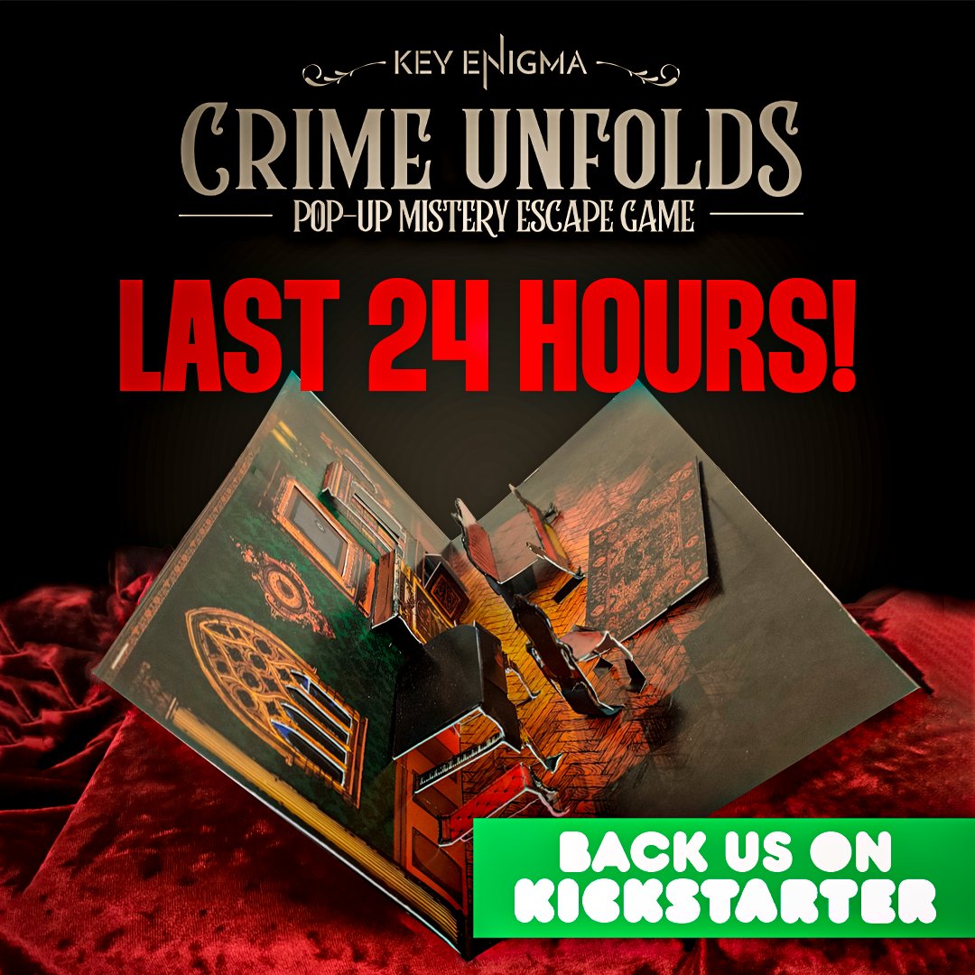 🕵There are only 24 hours left until the end of our Kickstarter campaign, get your hands on our new game Crime unfolds!🕵 - 🕵Quedan únicamente 24 horas para que acabe nuestra campaña de Kickstarter, hazte con nuestro nuevo juego Crime unfolds! 🕵 kickstarter.com/projects/keyen…