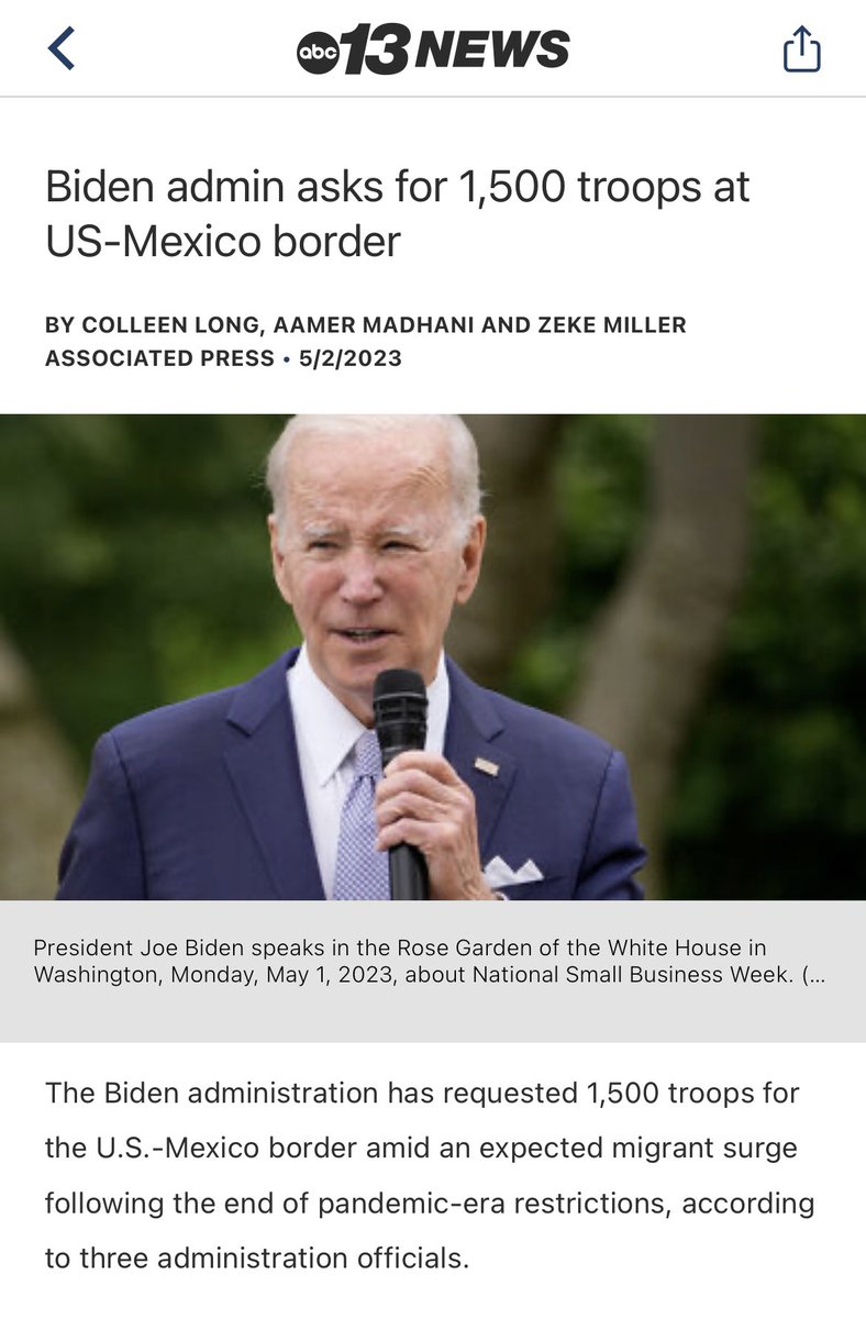 YanceyGOP's tweet photo. So a wall isn’t needed but 1500 troops are 🤔

C’mon @WhiteHouse @JoeBiden @POTUS 

#BidenBorderCrisis #bordersecurity #immigration #cmonman https://t.co/R2t8qTKIXs