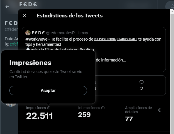 fedemoralesR's tweet photo. Rompieron TODO compartiendo🤯, les re mil agradezco el gesto que tuvieron para llegar a mas gente que lo pueda necesitar...
Osea, no tengo ni 300 seguidores y gracias a las personitas que likearon y retwitearon, #Workwave pudo hacerse conocido +22,5k 🤪 https://t.co/Q9TkISNrSH
