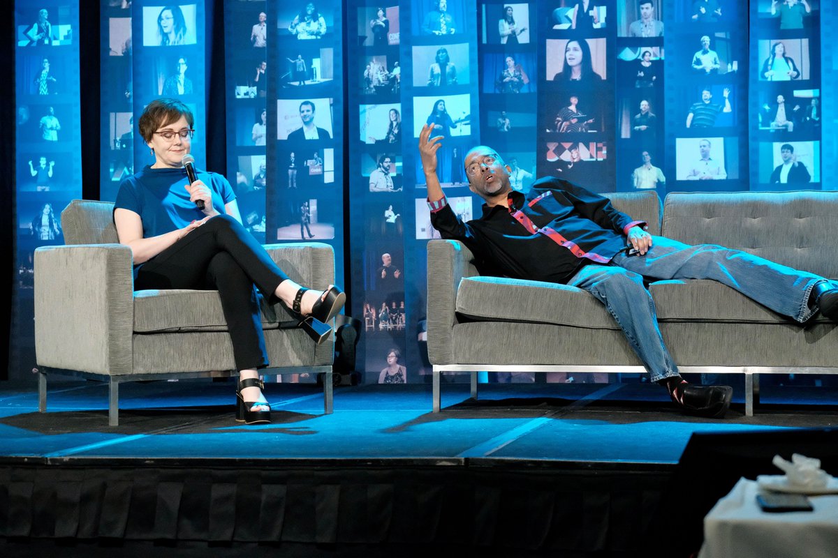 A little content therapy with <a href="/halvorson/">Kristina Halvorson</a> and <a href="/movie_pundit/">David Dylan Thomas (he/him)</a> at #Confab2023.