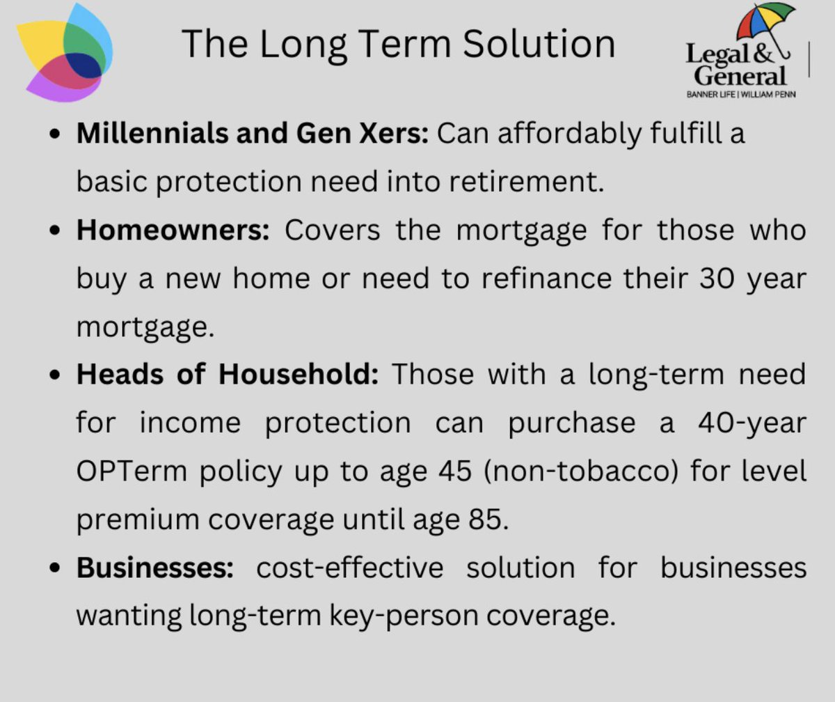 Many Americans are choosing to work past the traditional retirement age of 65. To help these individuals continue to maintain their income-based lifestyle, Sproutt and Banner have partnered up offering longer #duration #term #insurance #options lasting over 40 years! #sproutt
