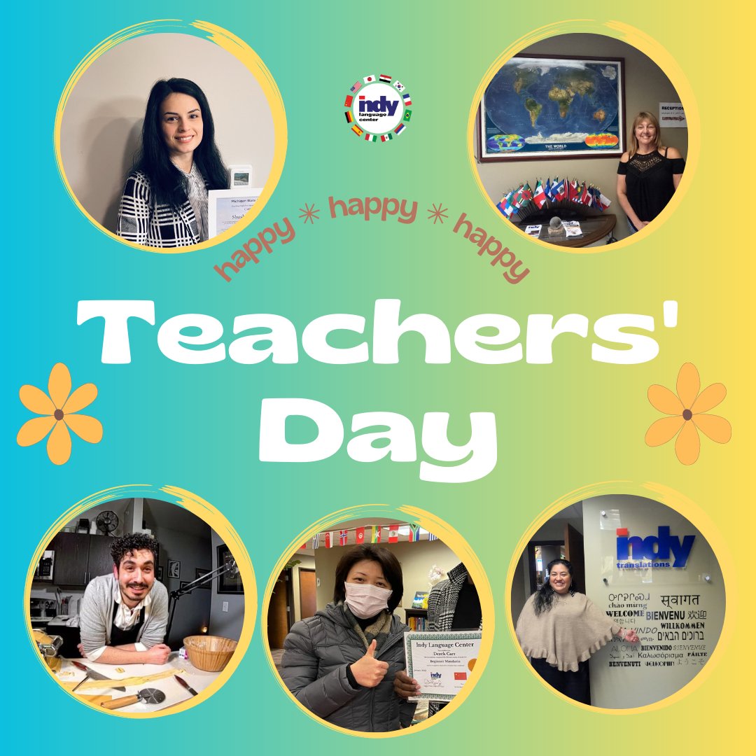LanguageIndy's tweet photo. Happy Teachers' Day! We want to show how much we ❤️ our language instructors! From lesson planning to grading homework, our incredible teachers always go above and beyond for our students!

#TeachersDay #LanguageLearning #LanguageClasses #LanguageSchool #ILC https://t.co/n99U8BiByt