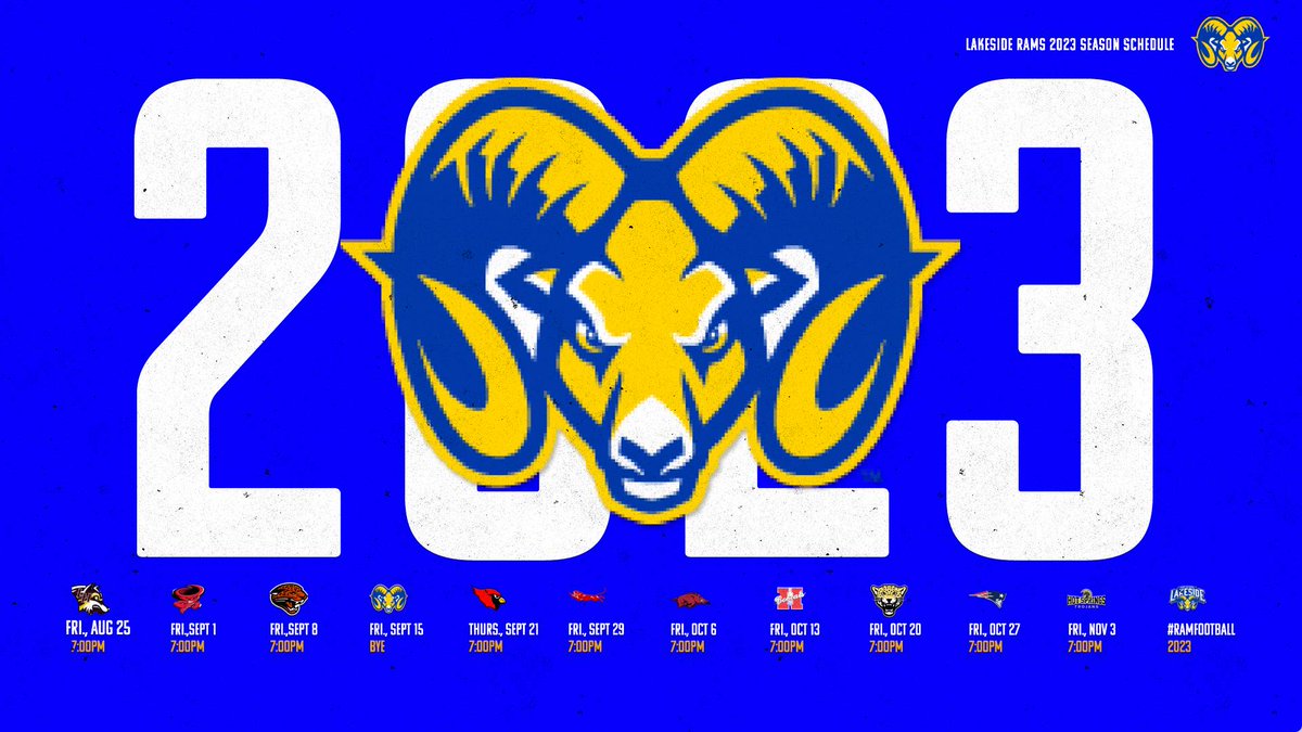 LakesideFB's tweet photo. 2023 Varsity Football Schedule https://t.co/Q2EHLSPt8L