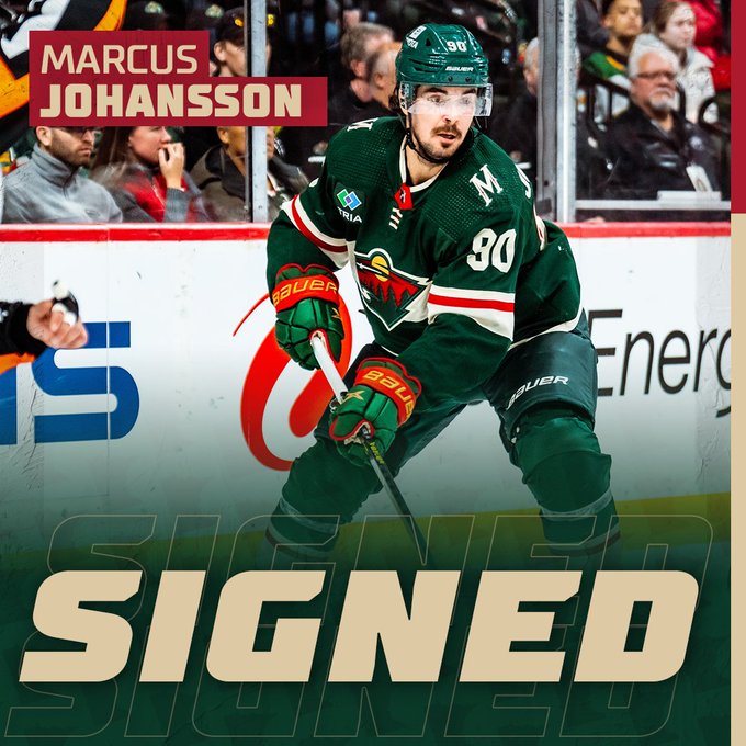Marcus Johansson Signed graphic with image of Johansson with red, wheat and green color accents and text.