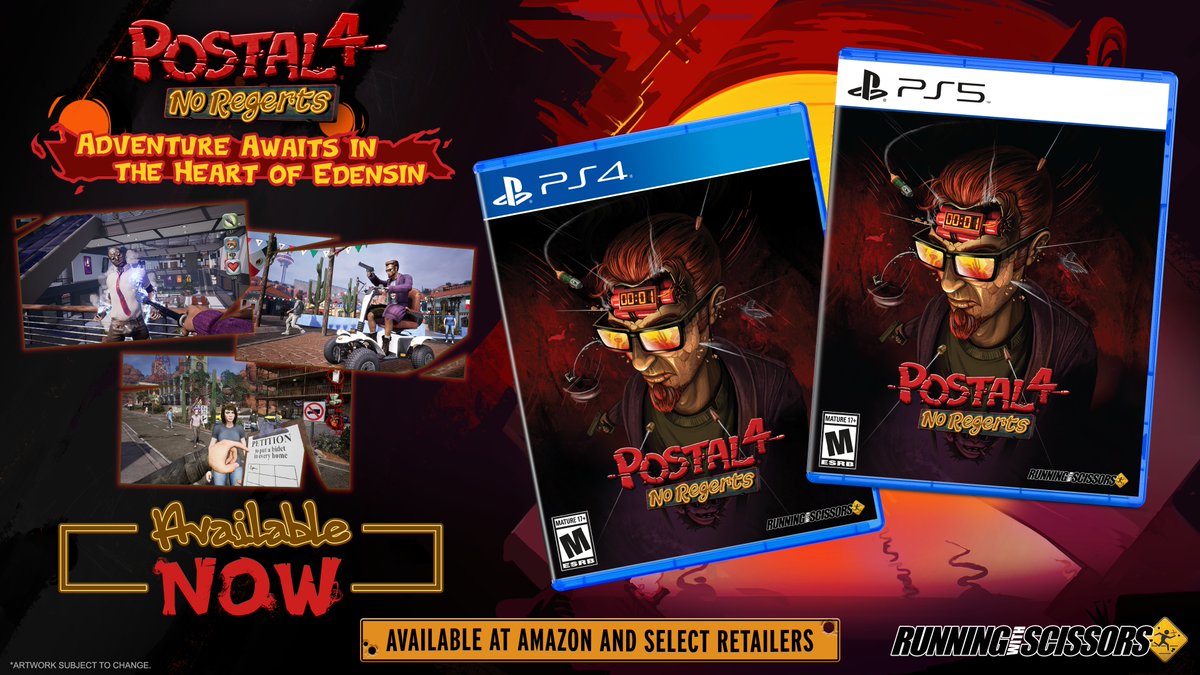 The satirical, outrageous comedic open-world first-person shooter and the long-awaited true sequel to what’s been fondly dubbed as "The Worst Game Ever™" is here, and it has No Regerts!

Pre-order Postal 4: No Regerts on Amazon today: amzn.to/3Hv9vCS