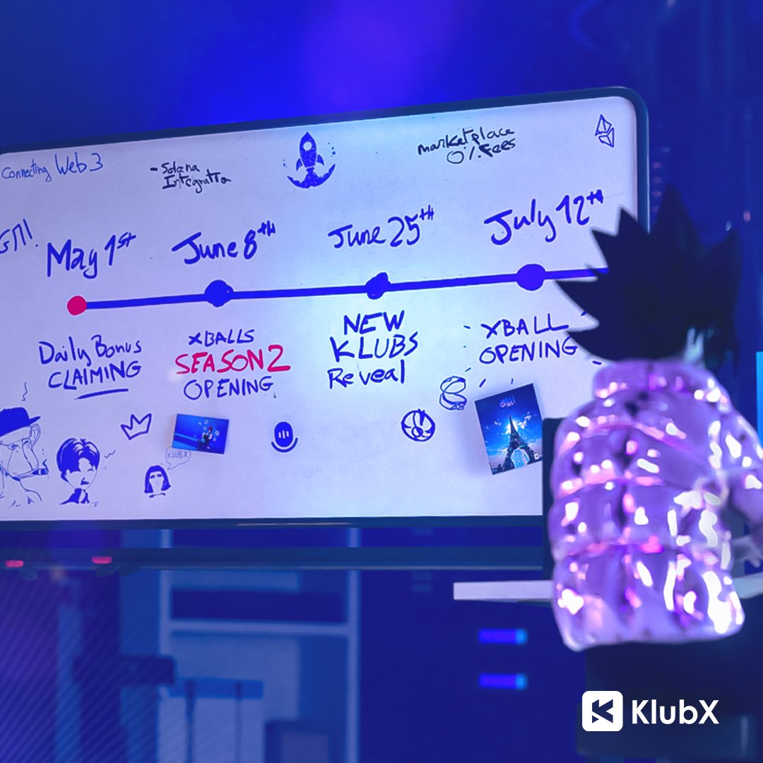 💫 Get ready for an exciting New claiming season!

We've got some important dates for you to mark on your calendar:

🔹 June 8th, Start the 2nd Aidrop
🔹 June 25th Klubs Update
🔹 July 12th, Xballs Opening

React if you are ready for it 🤩