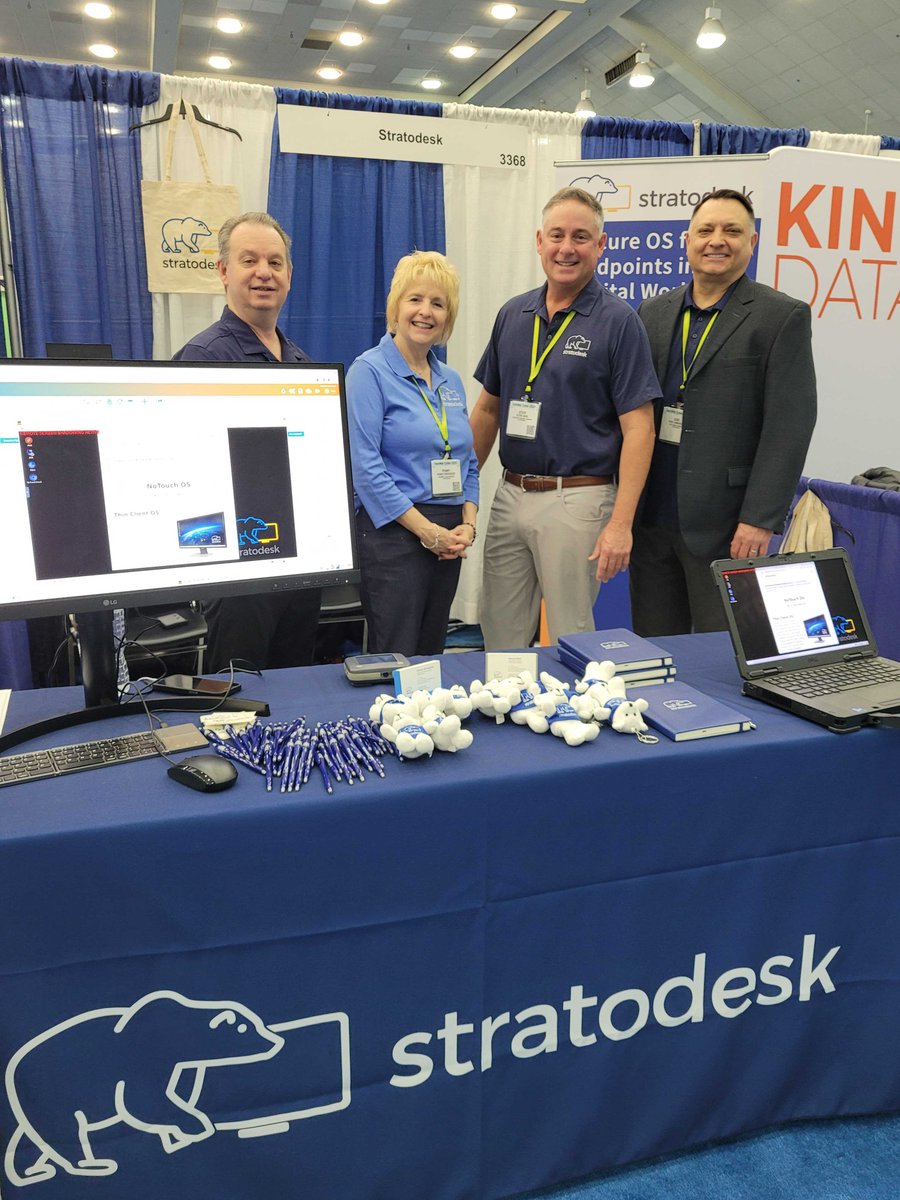 stratodesk's tweet image. #TechNet #Cyber is underway in Baltimore! The #Stratodesk team is in booth 3368. Stop by and see a live demo or speak to one of our experts about our security-fortified #endpoint solution.
@AFCEA #AFCEACyber #security #endpointsolution #government #military #event #NoTouchOS