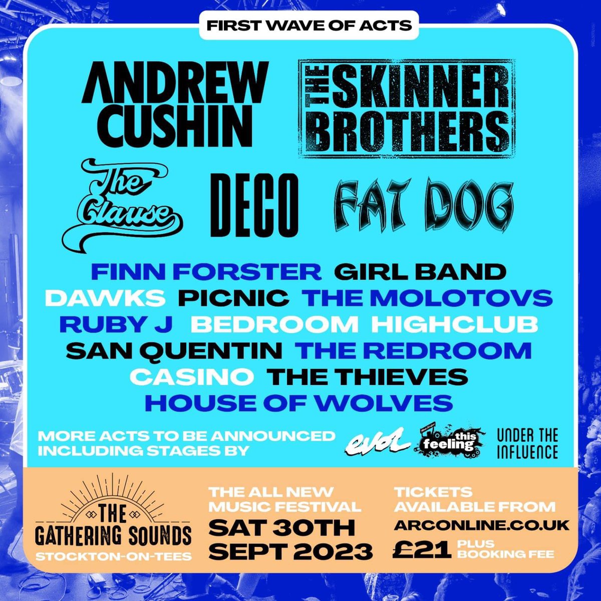 ‼️ STOCKTON! ‼️ The Gathering Sounds is coming for you!

We're super delighted to announce our first wave of acts! 👇

Tickets are available right now ❤️ bitly.ws/DTbZ