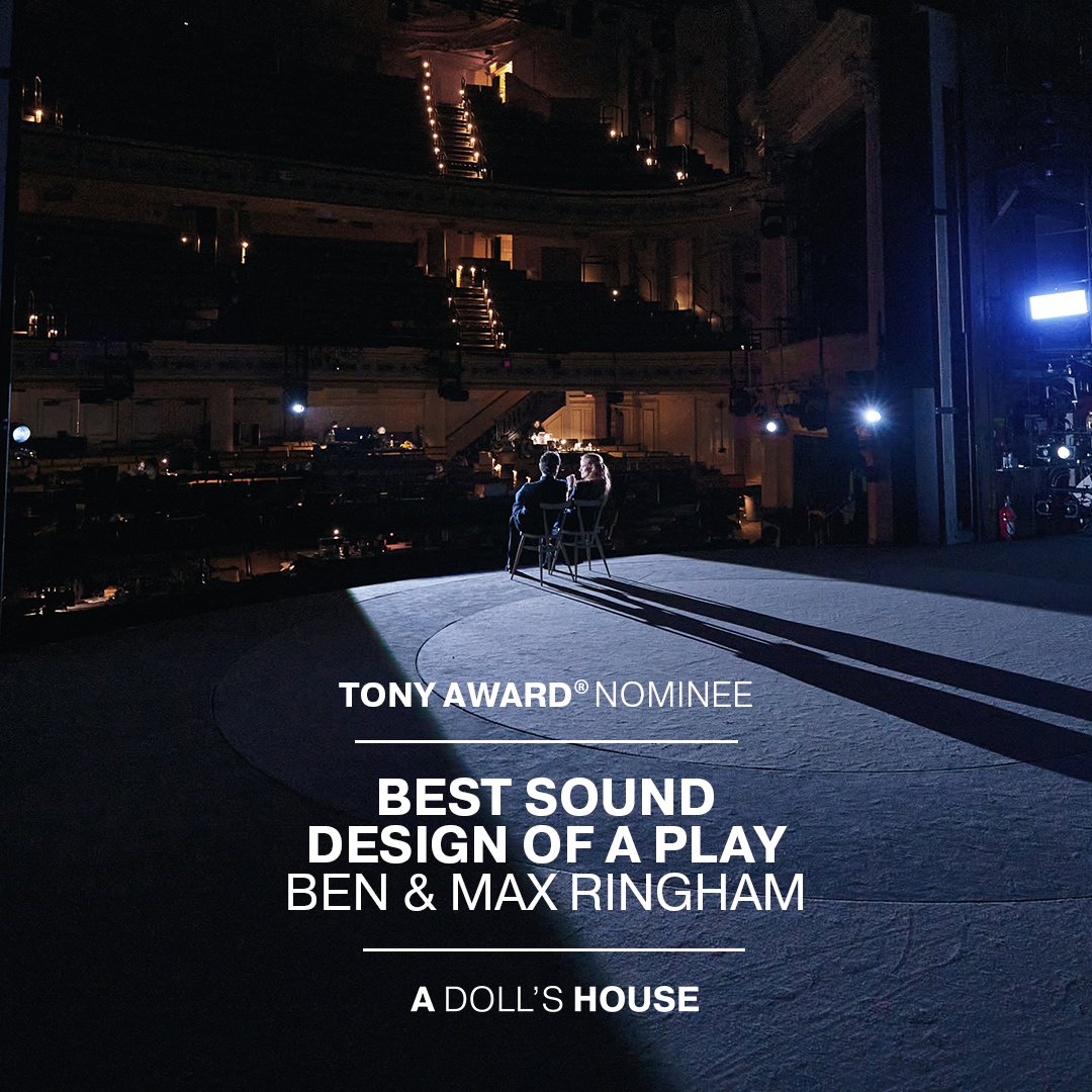 ✨Best Lighting Design of a Play (Jon Clark)
✨Best Sound Design of a Play (Ben &amp; Max Ringham)