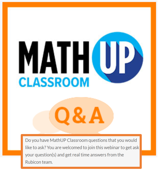 DP_math's tweet photo. 📢 #dpmathUP educators (Grs 4, 4/5, 5, 5/6, 6 &amp; SERC): The Rubicon team has MathUP Classroom events coming up:

✅ Q&amp;A tomorrow, Wed May 3rd, 5-6pm

✅ Resource Walk-thru: Need a refresher or looking ahead to next yr? Thurs May 11th, 4-5pm

Registration: https://t.co/0aztkb8kHl https://t.co/hYFYNdsyAl