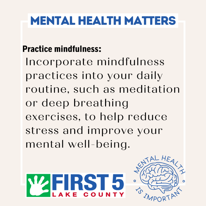First5Lake's tweet photo. Our mental health is just as important as our physical health! #MentalHealthMonth #mentalhealthmatters🧠 #first5lake https://t.co/01CyEdYa9f