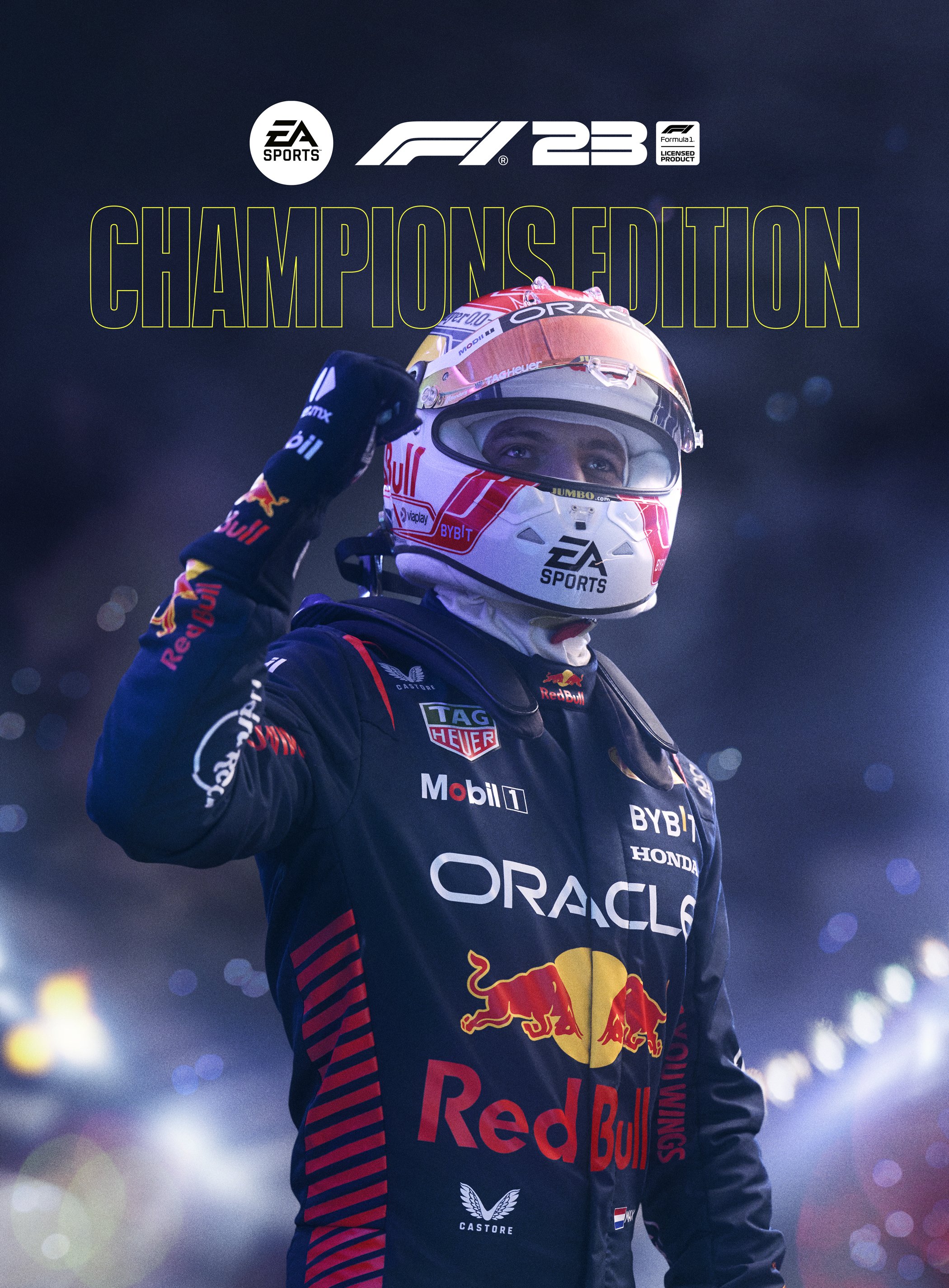 Portada oficial de EA SPORTS F1 23 CHAMPIONS EDITION.