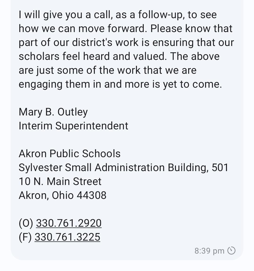 APS is actively trying to stop a student led walk out for Jayland Walker at Garfield High School today telling the kids they can 'walk out' to the gym only.
APS interim Superintendent Mary Outley is trying to stop the walk out too...
Let our students be heard.