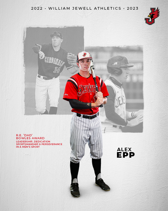 JewellCardinals's tweet image. The 2023 R.E. Bowles Award recipient for leadership, dedication, sportsmanship &amp;amp; perseverance in a men's sport ⤵️

🏆 Alex Epp 🏆

@Jewell_Baseball