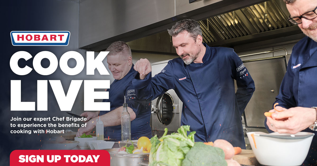 Join our expert Chef Brigade to experience the benefits of cooking with Hobart in a live demonstration at our development kitchen.

23rd May | 11AM-2PM | Peterborough

Find out more &amp; book your place: hobartuk.com/live
#LiveCooking #Demonstration #CommercialCatering