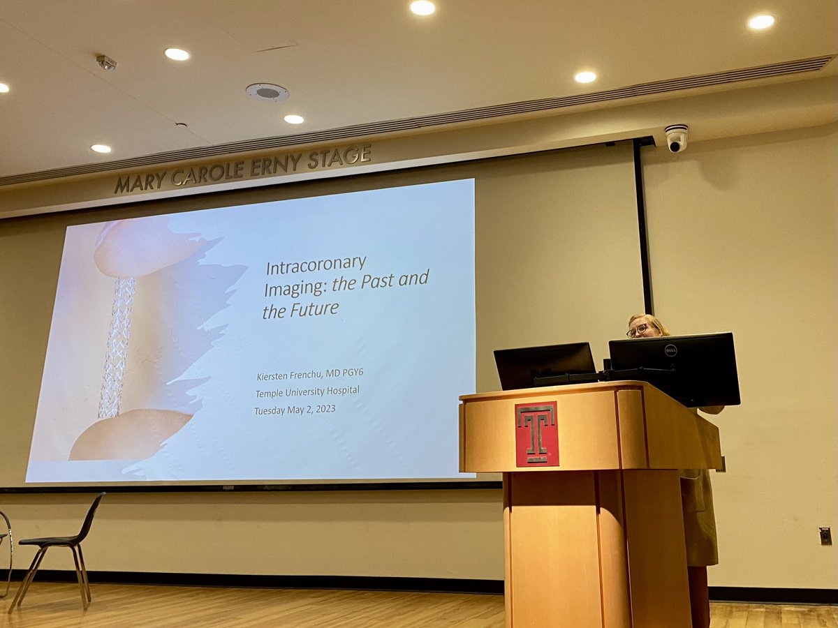 📣 Happening now <a href="/TempleCards/">Temple Cardiology Fellowship</a> Grand Rounds by 🫀 Chief Fellow <a href="/kkfrench29/">Kiers10 Frenchu, MD</a> Dr. Frenchu! 👏🏽⭐️

Intracoronary Imaging - Past and Future

<a href="/pravinp8/">Pravin Patil</a> <a href="/VladLakhter/">Vladimir Lakhter</a> <a href="/RiyazBashir/">Riyaz Bashir</a> <a href="/AadharM/">Aadhar Patil, MD</a> 

Soon-to-be #InterventionalCardiology Fellow in Boston  <a href="/MGHMedicine/">MassGeneral Medicine</a>