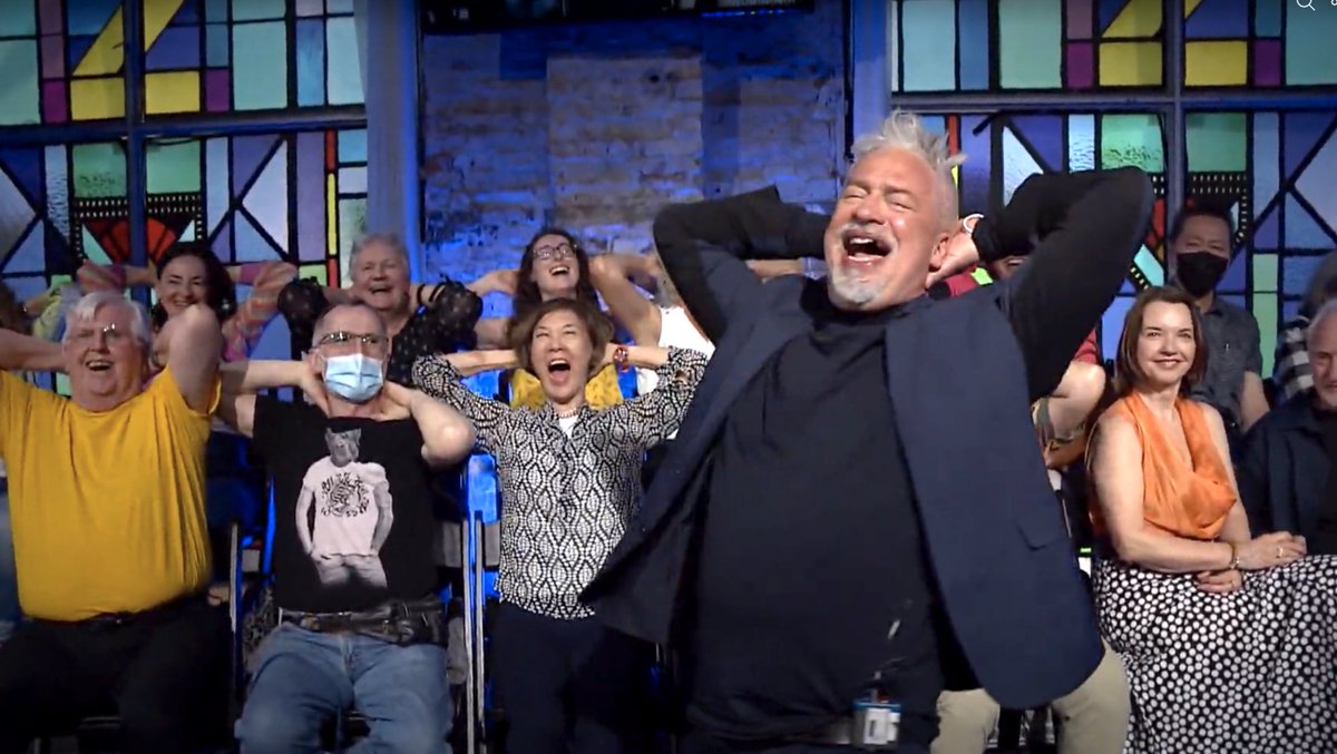 AlbertNerenberg's tweet photo. Introducing Power Laughter !
What happens when you add laughter to power poses?
You get Power Laughter! Had the chance to test this ridiculous theory on Vision TV's Pursuit of Happiness special on The Zoomer.
#Powerlaughter
#TheZoomer
#Visiontv
#Pursuitofhappiness
#Laughologist https://t.co/JbcrXFMas9