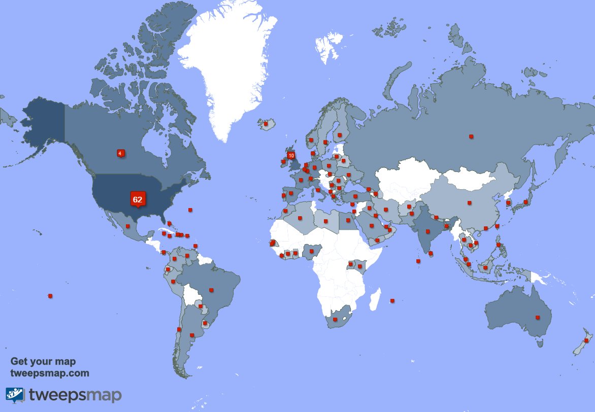 Special thank you to my 2 new followers from USA last week. tweepsmap.com/!SuezWillson