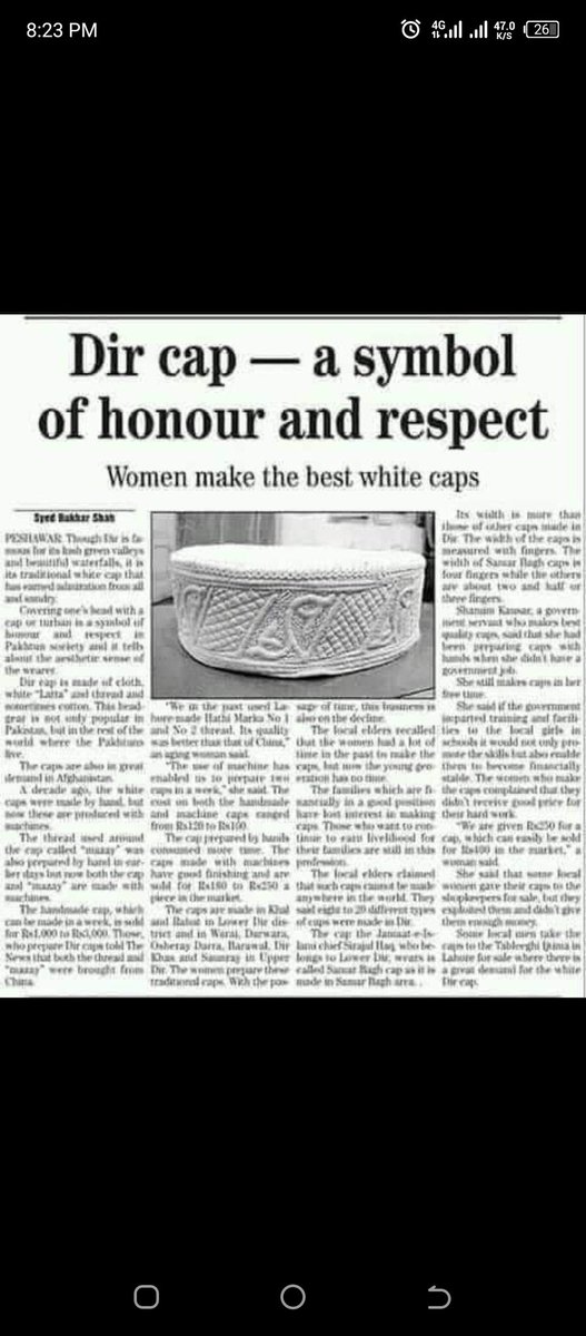 intikhabalam20's tweet photo. Dir cap is the the symbol of Peace..
#DirCap
#دیر_ثقافت_دن https://t.co/d0Ms5MFDCM
