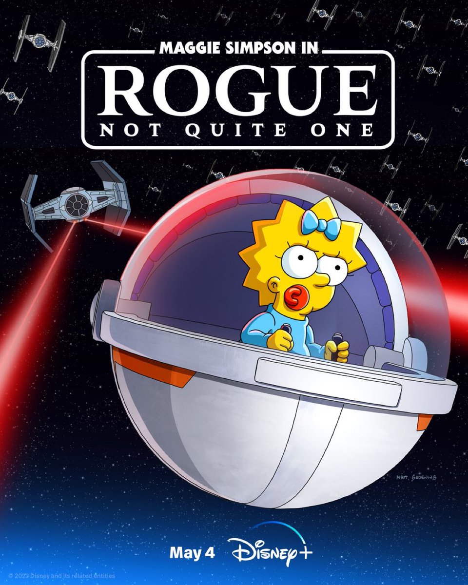 A new ‘The Simpsons’ short ‘ROGUE NOT QUITE ONE’ will release on May 4 on Disney+