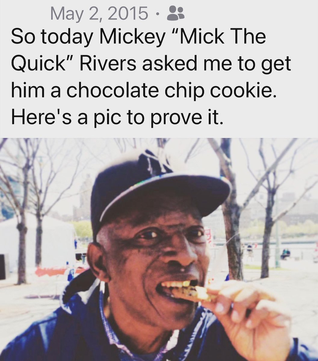 In 2015, <a href="/Yankees/">New York Yankees</a> Mickey Rivers asked me for a chocolate chip cookie.