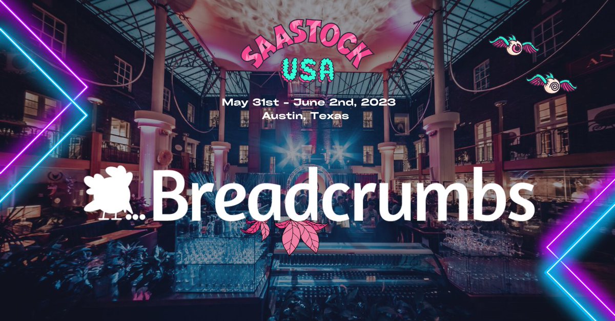 SaaStock (@saastock) on Twitter photo We’re thrilled to have <a href="/BreadcrumbsIO/">Breadcrumbs</a> join us as a Silver Partner at #SaaStockUSA! 🎉
Breadcrumbs powers the high-performing scoring models of companies like <a href="/thinkific/">Thinkific</a>, <a href="/beefreeio/">Beefree</a>, <a href="/Agorapulse/">Agorapulse</a>, <a href="/Mixmax/">Mixmax</a> & more 🔥
bit.ly/SUSA-23 We’re thrilled to have <a href="/BreadcrumbsIO/">Breadcrumbs</a> join us as a Silver Partner at #SaaStockUSA! 🎉
Breadcrumbs powers the high-performing scoring models of companies like <a href="/thinkific/">Thinkific</a>, <a href="/beefreeio/">Beefree</a>, <a href="/Agorapulse/">Agorapulse</a>, <a href="/Mixmax/">Mixmax</a> & more 🔥
bit.ly/SUSA-23