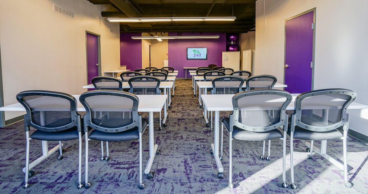 Whether you want to have an off-location meeting, a change of scenery, get off Zoom and be in person, or simply need an event space in a great location, we have you covered. booktheinkpad.com | #meetingspace #CarmelIndiana #meeting #meetingroom