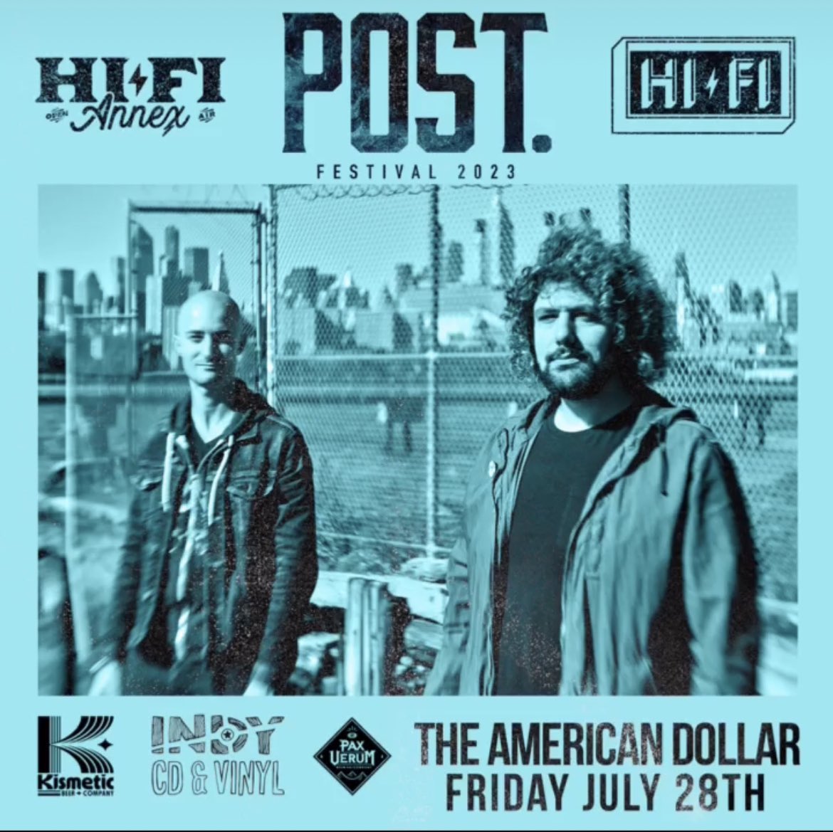 The American Dollar @ POST. FEST 2023
Performing on Friday, July 28th <a href="/thehifiindy/">HI-FI | HI-FI Annex</a> 
Single Day &amp; Weekend Passes: thepostfestival.com
