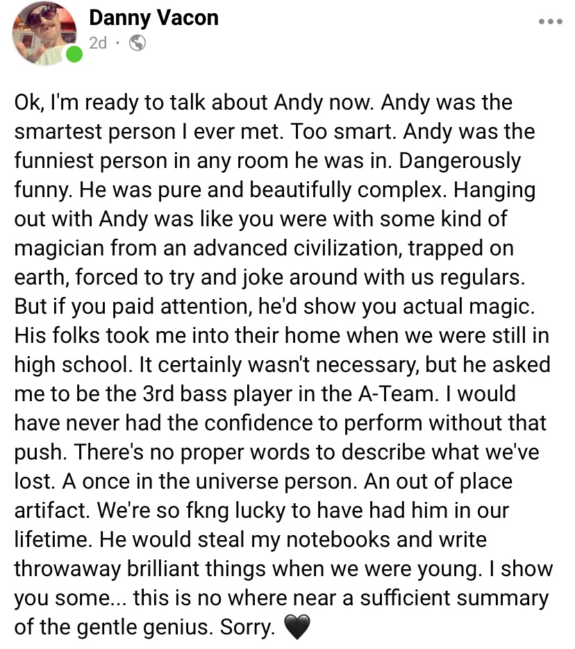 weareTheDudes's tweet photo. Of all the deaths of despair, this hurts most. #tron #andysparacino #genius #ateam #blist #operationcalgarytower https://t.co/55aYwH9faH