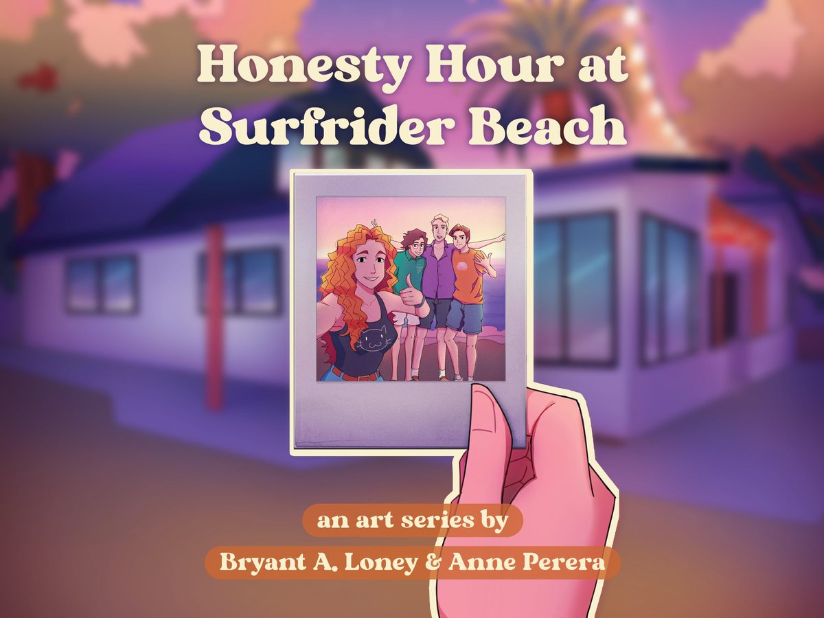 BALoney's tweet photo. What stays with you?

🌴 Honesty Hour at Surfrider Beach 🌅 is available now!

🪴 a farewell short-story art series by @annearrt and me about four friends packing up their house, sharing secrets, enjoying the mems &amp; having tough conversations in the heat of a summer afternoon 📦 https://t.co/0NNH5jGMVb