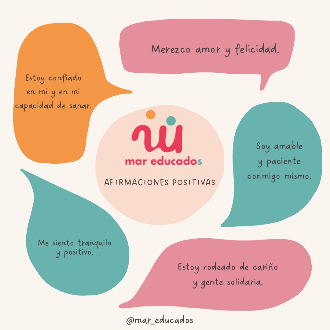 ✨afirmaciones positivas .✨

¡Gracias por el apoyo! 🤍✨ ¡Comparte! ¡Sigamos la conversación! 

mareducados.org