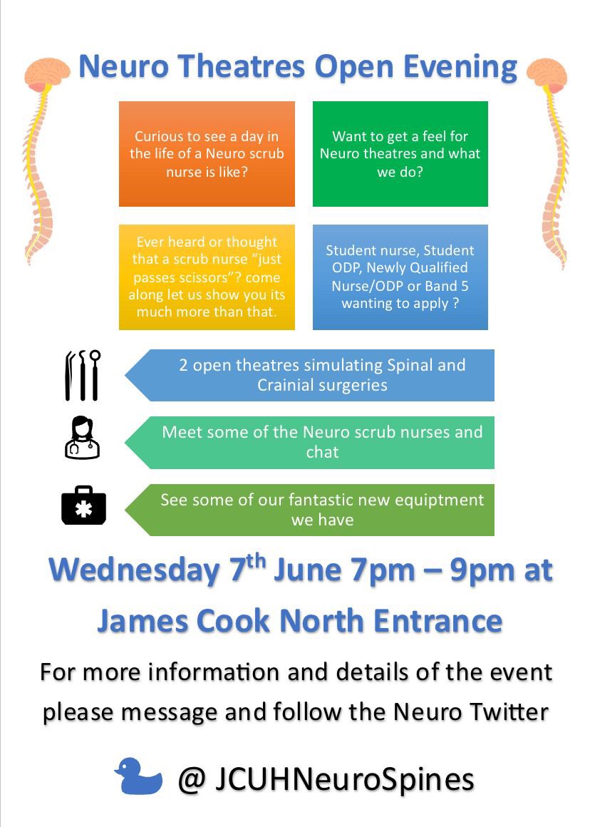 JCUH Neuro & Spinal Theatre team (@jcuhneurospines) on Twitter photo Come join us Wednesday 7th June for an open evening for band 5s, student nurses & ODPs, and Nursing Associates. Please message for more details and to express interest <a href="/SouthTees/">South Tees Hospitals</a> <a href="/TeessideUni/">Teesside University</a> <a href="/TeesUniSHLS/">@TeesUniSHLS</a> #studentnurse #studentODP #nursingassociates Come join us Wednesday 7th June for an open evening for band 5s, student nurses & ODPs, and Nursing Associates. Please message for more details and to express interest <a href="/SouthTees/">South Tees Hospitals</a> <a href="/TeessideUni/">Teesside University</a> <a href="/TeesUniSHLS/">@TeesUniSHLS</a> #studentnurse #studentODP #nursingassociates