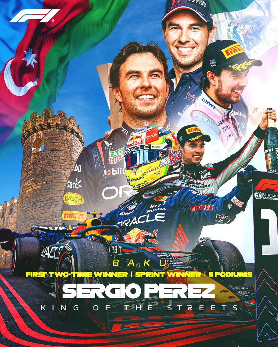 Sergio Perez, the streets of Baku belong to you ✨

#AzerbaijanGP #F1