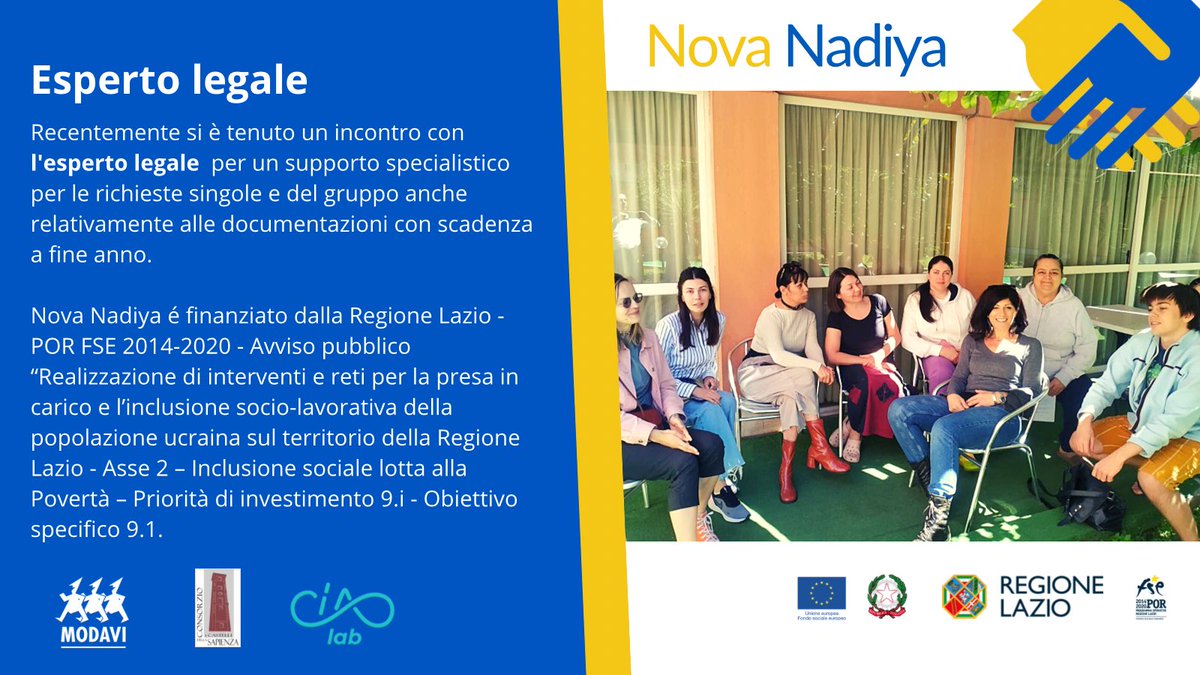 🇺🇦 Aggiornamenti del progetto “Nova nadiya: accoglienza e inclusione per i rifugiati ucraini”

👉🏼 Resta informato su questo e sugli altri progetti seguendoci sui canali social!

#ucraina #rifugiati #inclusione #accoglienza #solidarietà #pace #ucraini #italia #speranza #modavi