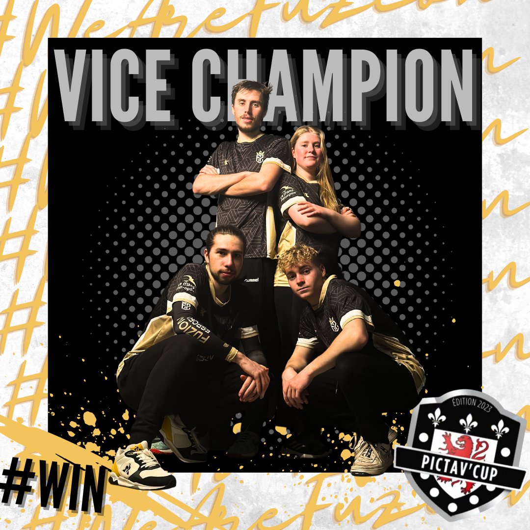 🥈Félicitations pour le Top 2 de notre pôle #EVA à la PICTAV'CUP ! Encore une fois sur le podium ! La première place finira par arriver !

💛🖤Regardez comment ils sont déterminés ! 

#WeAreFuzion