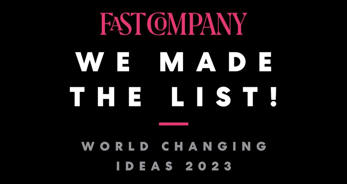 Excited to share we’ve been recognized by @FastCompany as the Winner in the General Excellence category and a finalist in the Climate category for their World Changing Ideas of 2023! Read more about this year’s #FCWorldChangingIdeas here: bit.ly/3HgGta2 #WCIAwards