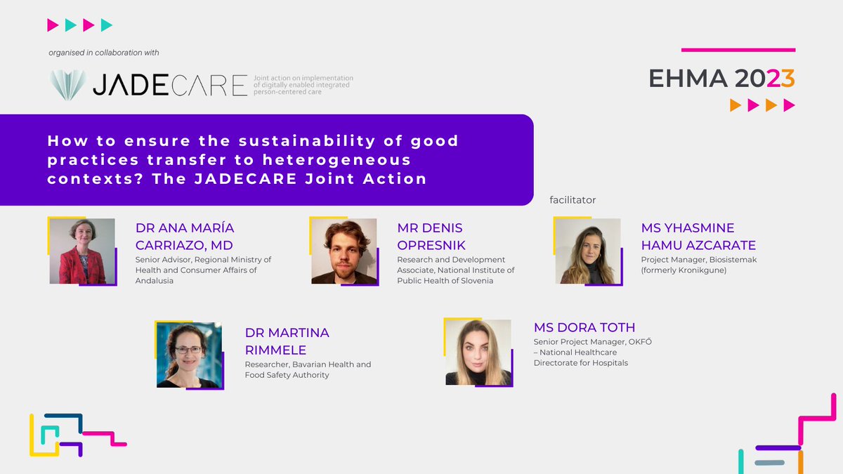 👀 Discover the #EHMA2023 programme!

Learn about the <a href="/EuJadecare/">JADECARE_EU</a> initiative results and impact, &amp; discuss key elements to ensure the sustainability and scale-up of good practices in the long run.

Secure your spot now ➡️ehmaconference.org/discover-the-s…