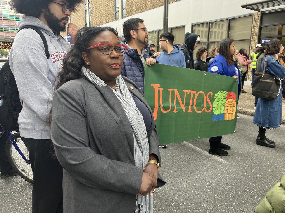 At the rally to #BringChristianHome. Deportations tear families apart. It’s up to us to defend each other and keep our neighbors in our communities where they belong.