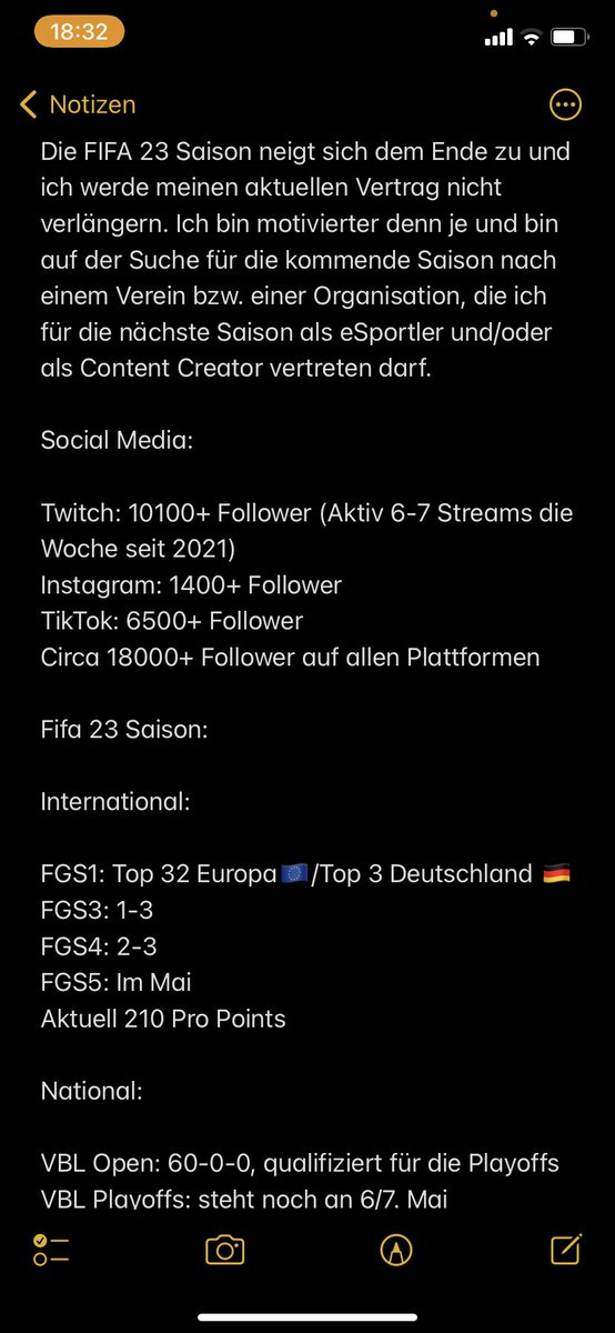 Bin ab der kommenden Saison Free Agent und offen für neue Angebote. Würde mich über Retweets freuen🙏🏼❤️