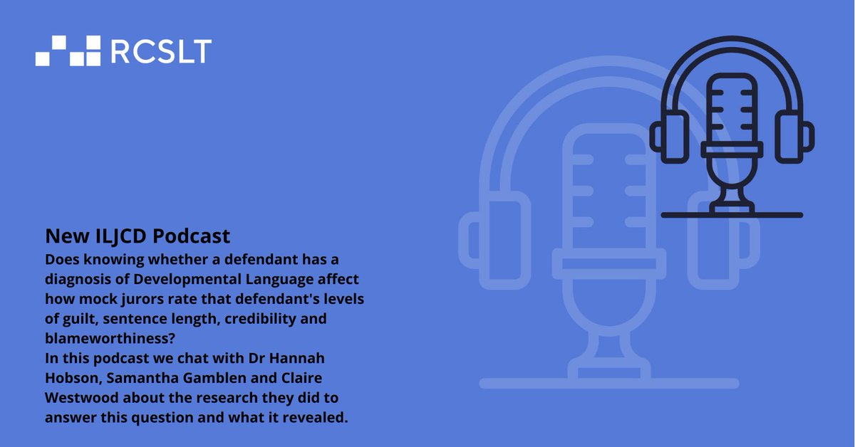 In this podcast we chat with <a href="/DrHannahHobson/">Dr Hannah Hobson</a> (AKA <a href="/YorkEMERALDLab/">EMERALD Lab</a>), <a href="/SamGamblen/">Samantha Gamblen</a> and <a href="/Claire_SLT/">Claire Westwood</a> about the research they did to answer this question and what it revealed.

soundcloud.com/rcslt/ijlcd-th…

#dld <a href="/RCSLTpolicy/">RCSLTpolicy</a> <a href="/RCSLT/">RCSLT 💙</a> #slpeeps #developmentallanguagedisorder #cjscen