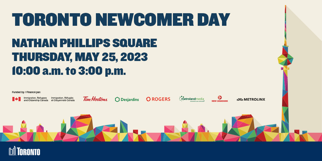 It's that time of the year again! We are pleased to announce that the 9th annual #TONewcomerDay is taking place on May 25! Join us at @npstoronto as we welcome and celebrate newcomers to our city.